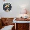 fille de la lune - Plaques rondes en m&eacute;tal(30*30cm)