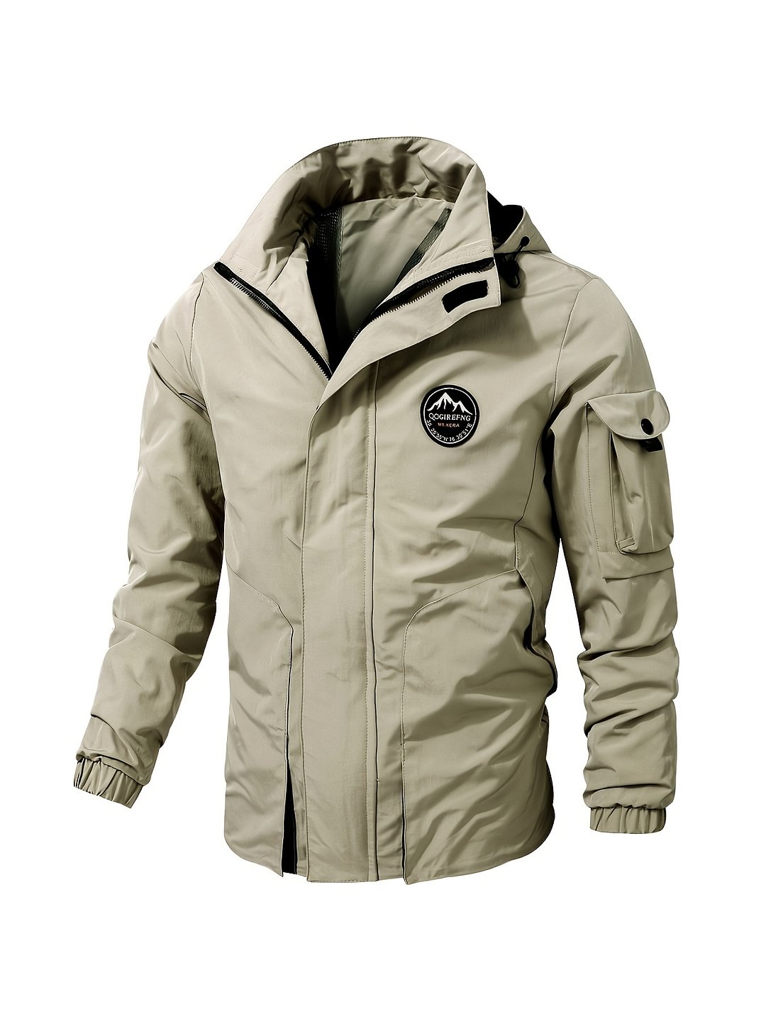 Men's New Casual Windbreaker Detachable Hooded Jacket With Multi Pockets