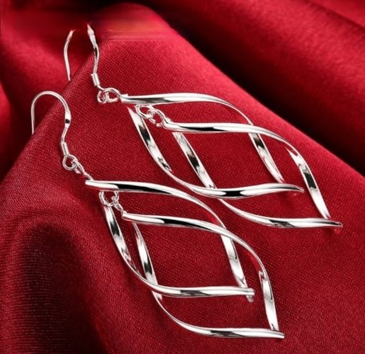 UsmallLifes King Women Trendy Long Tassel Double Twist Earrings Alloy 2021 Fashion Girl Simplicity Versatile Dangler US Mall Lifes