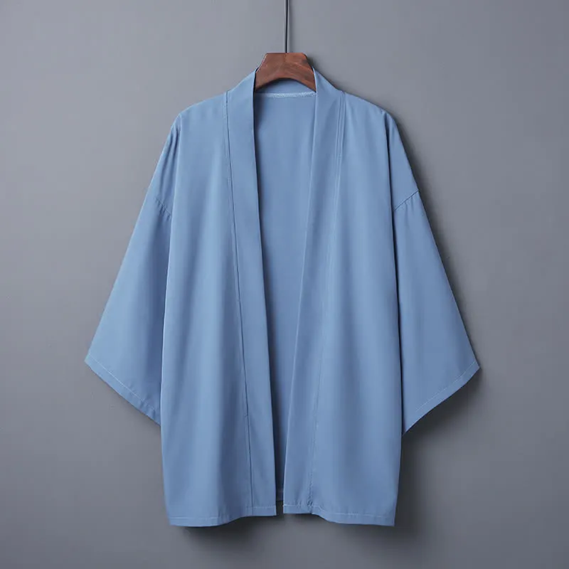 Vintage Pure Color Casual Cardigan Kimono Outerwear
