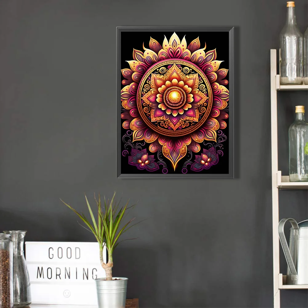 Full Round Diamond Painting 30*40cm - Metal Mandala