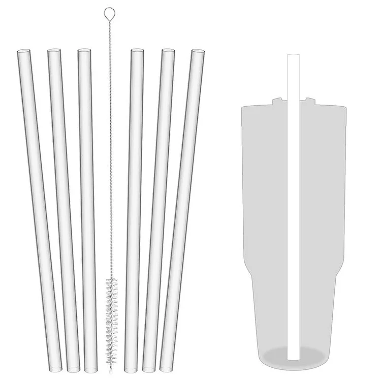 6PCS Replacement Straws Compatible with Stanley IceFlow Stainless Steel  Tumbler 30 oz, Reusable Plastic Straws Compatible Apply to Stanley IceFlow  40