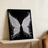 (30x40cm)Wings DIY Pearl Painting Framed Grape Handmade Pearl Material Art Kit Living Room Decor