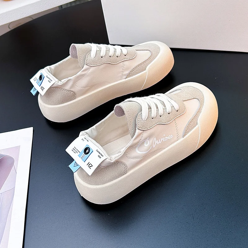 Tanguoant Tanguoant Spring 2025, Small White Shoes New Korean Ins Female Student Heighten Platform Sports Shoes Casual Shoes Female BR 618
