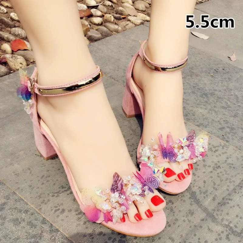 Pink Pastel Butterfly Shoes SP179542