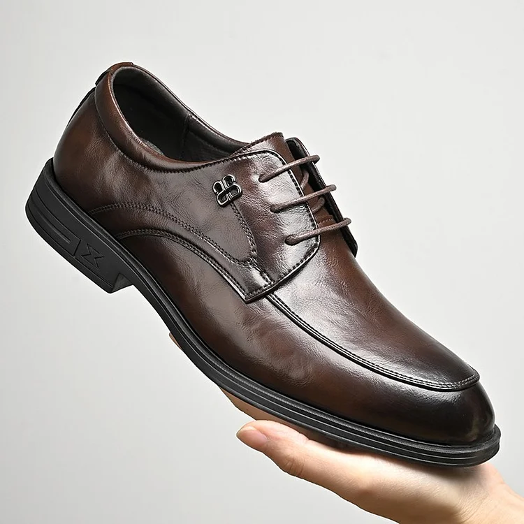 Gregorysupply Spring and Autumn Men Black Shoes Dress Shoes Loafers Casual Leather for Fashion Trend Luxury Male British Style Slip on Shoes