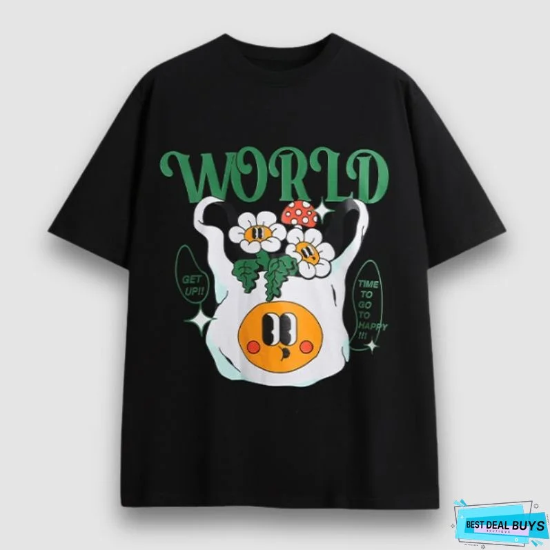 Smile Flower Printed Tee