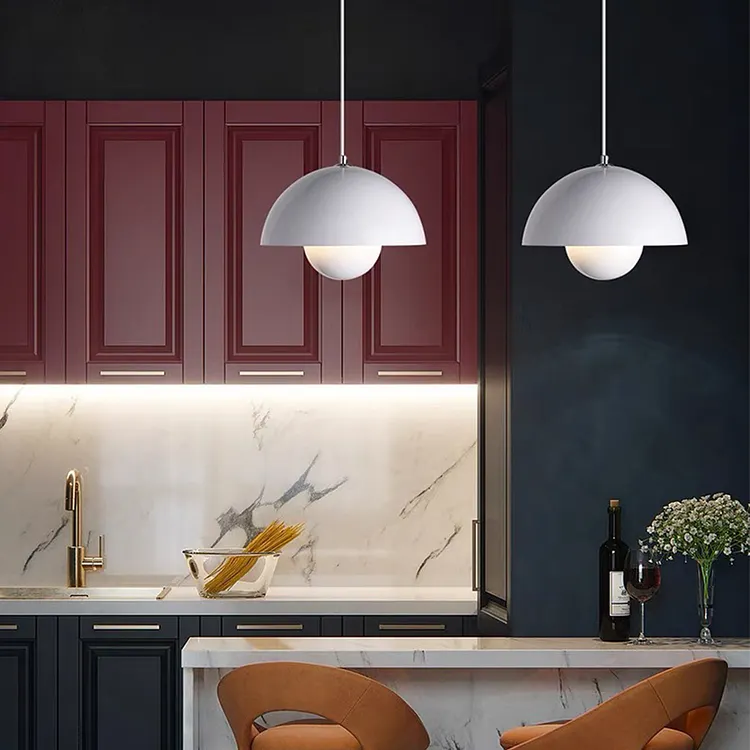 Vintage Pendant Lamp Multiple Colour Mushroom Shape Pendant Lights