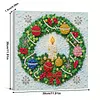 Framed Christmas Wreath - DIY Button Art Painting Kit for Creativity DIY Pearl Dot Crafts for Gift Home Wall Decor 30*30CM