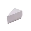10 Pack | 4"x2.5" White Single Slice Triangular Cake Boxes with Scalloped Top, Party Favor Gift Box