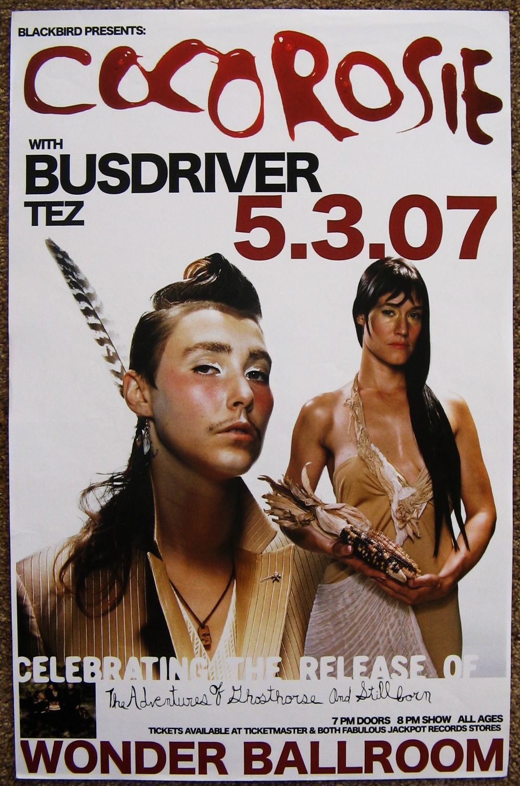 COCOROSIE 2007 Gig POSTER Portland Oregon Concert