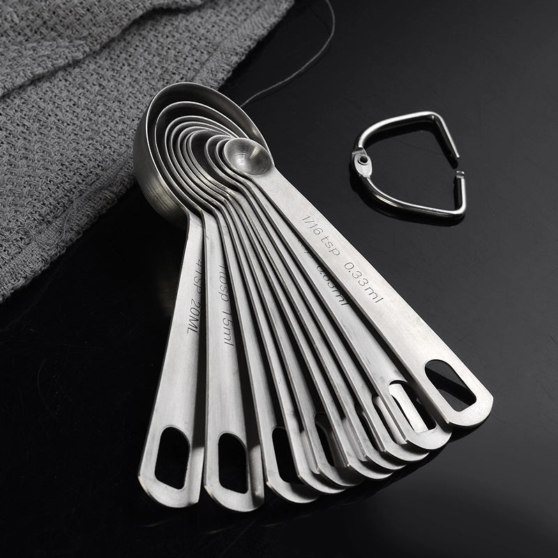 304 Stainless Steel Measuring Spoon 5 Piece Set Baking Tools Kitchen Baking Measuring Spoon Household Coffee Milk Powder Weighing Spoon
