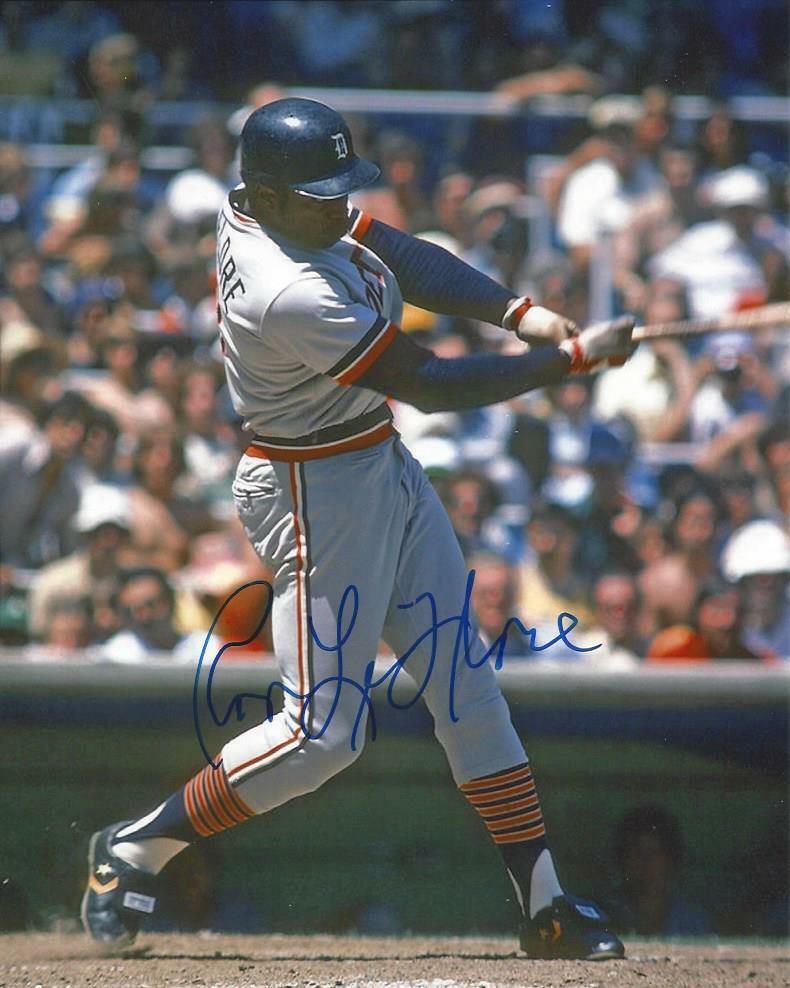 Ron LeFlore autographed 8x10 Detroit Tigers#5