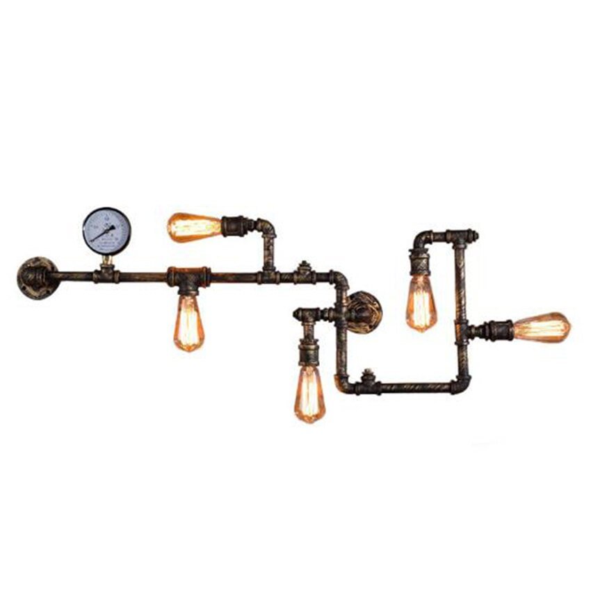 American Retro Industrial Style LED E27 Wall Lamps Iron Pipe Wall Light Lighting Parlor Cafe Bar Kitchen Home Decor Wall Lamp