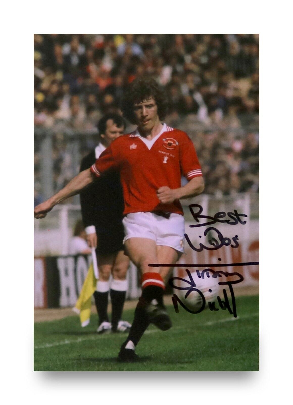 Jimmy Nicholl Signed 6x4 Photo Poster painting Manchester United Northern Ireland Autograph +COA