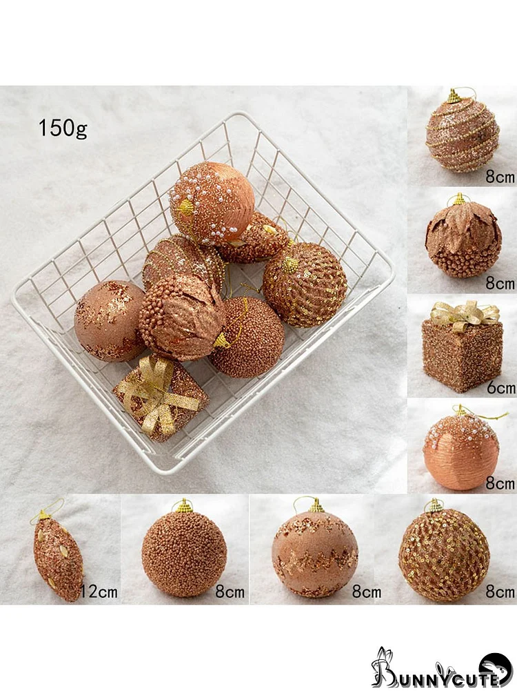 8Pcs Christmas Ball Painted Ball Christmas Tree Window Decoration