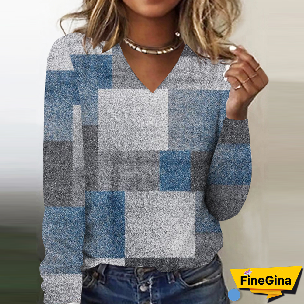Fresh Color Block Long Sleeve Top