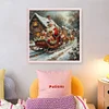 Santa Claus On A Sleigh-11CT Stamped Cross Stitch 45*45cm/17.72*17.72in