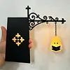 Ghost Bookshelf Lantern Hidden Metal Clip Warm Amber Light USB Rechargeable