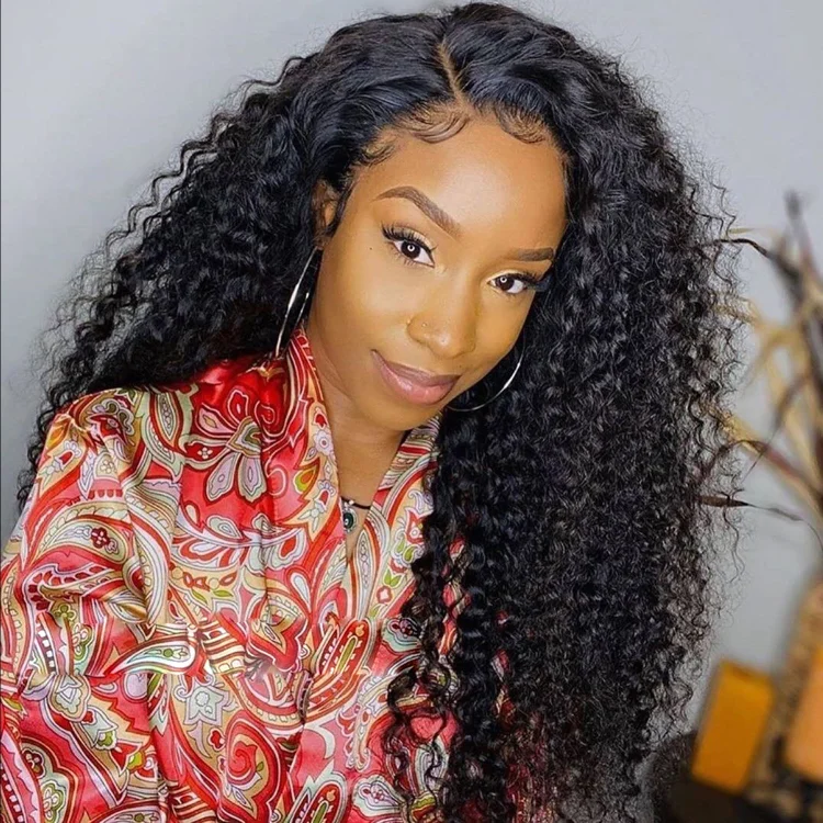 Kinky Curly Realistic Knotless 13x4 Lace Front Wig