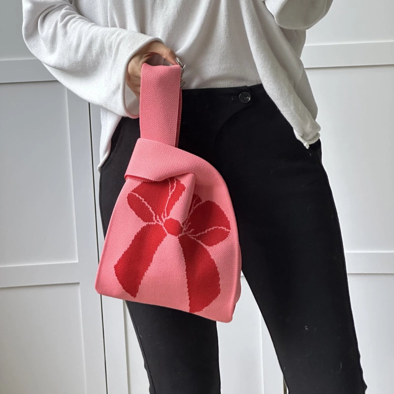 Gift Packaging Handbag Casual Knitted Handbag Woven Bag Multi-pattern Style Knitted Bag For Women