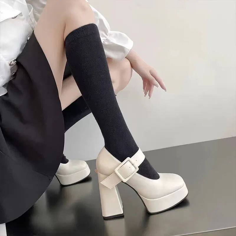Breakj Breakj Mary Jane Single Shoes Women 2025 Spring And Autumn New Word With Temperament Thick-Skin Shoes Single Shoes Women