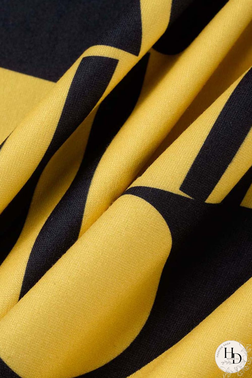 Yellow Casual Print Solid Basic O Neck Denim Dress Dresses