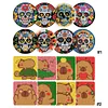 8PCS-Skull-Wooden diamant peinture dessous de verre
