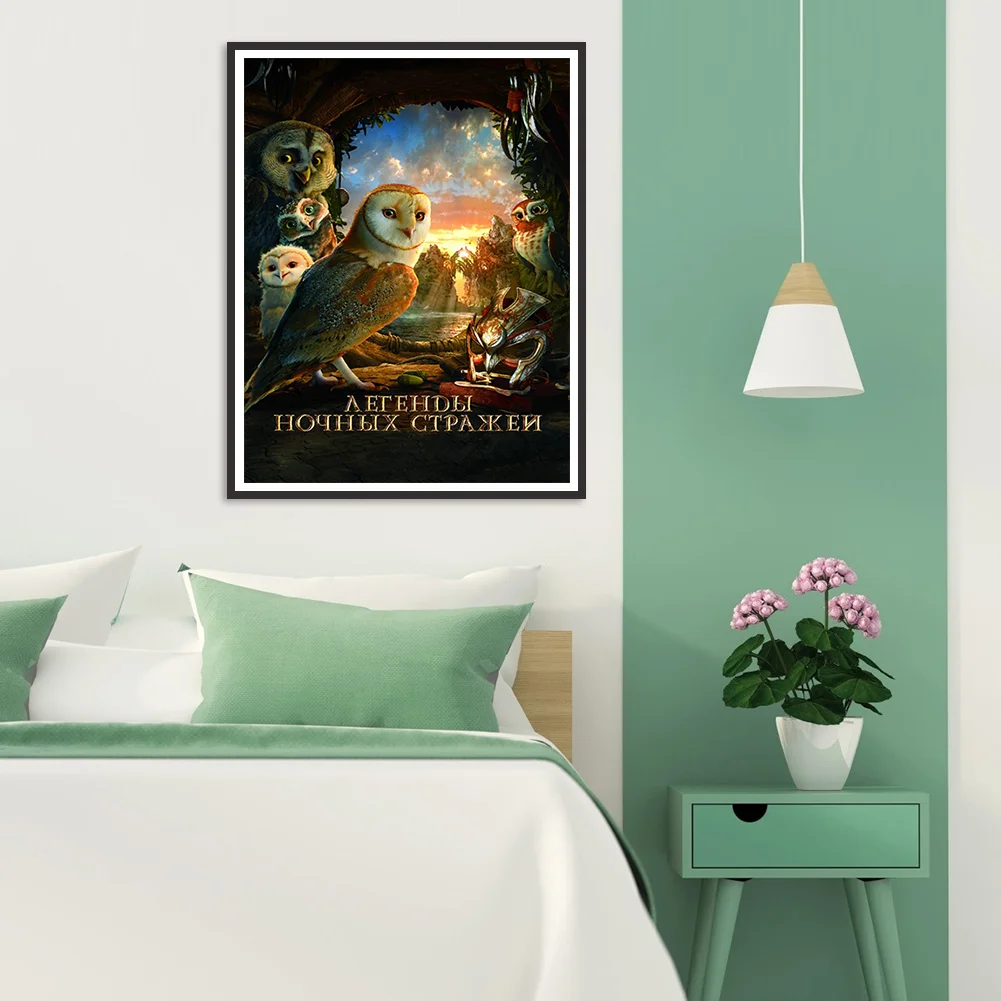 Full Round Diamond Painting 30*40cm - Night Guardian