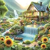 Diamond Painting-DIY Crystal Rhinestone Country House