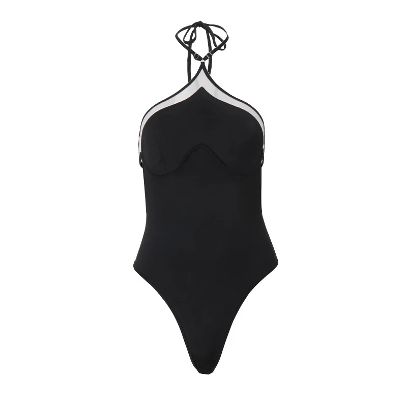 Uveng Uveng 2024 New Fashion Sexy Street Hot Girl Cross Hanging Neck Back Jumptop