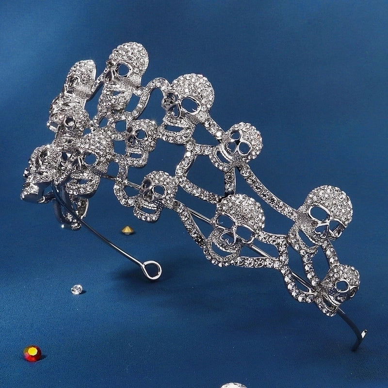 Women’s Fashion Crown Alloy Inlay Rhinestones Hair Band