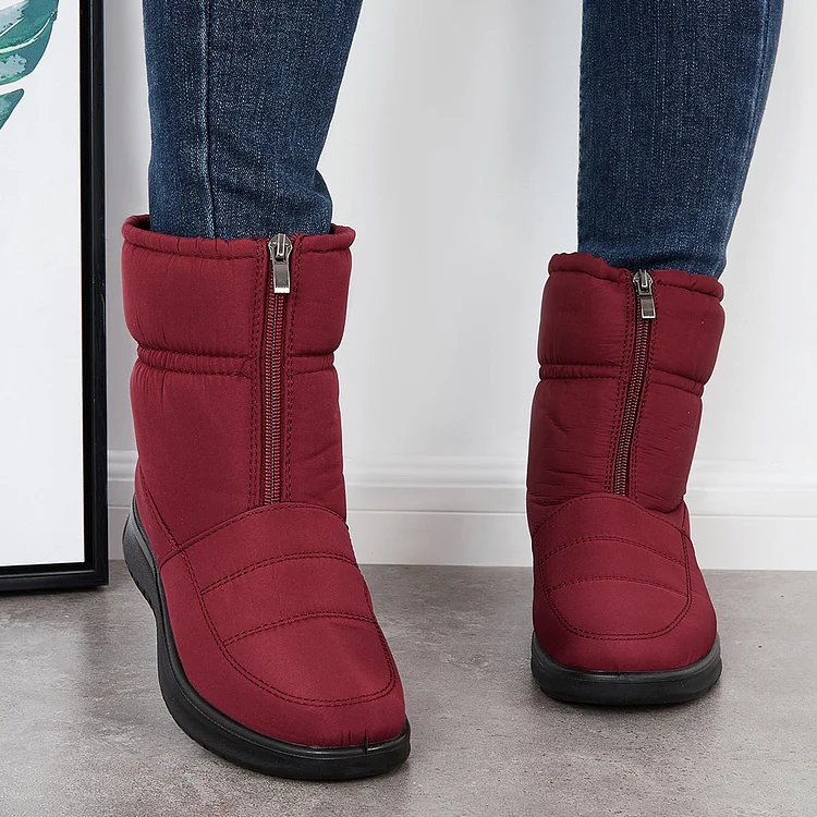 Waterproof Winter Snow Boots Warm Fur Lining Booties