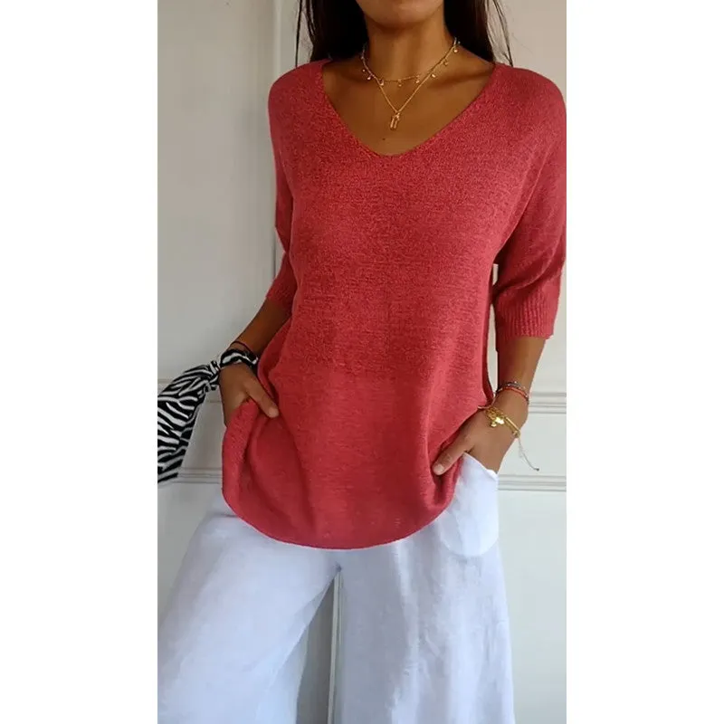 Brownm Casual Basic Style Slimming Sleeve Solid Sweaters