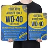 Wd 40 Solvent - Vintage Metal Signs - 20*30cm/30*40cm