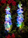 4Pcs Outdoor Solar Garden Lights Waterproof Led Violet Flower Shape Stake Light Reusable Violet Gardening Stake Lighting for Courtyard Landscape Lawn Light