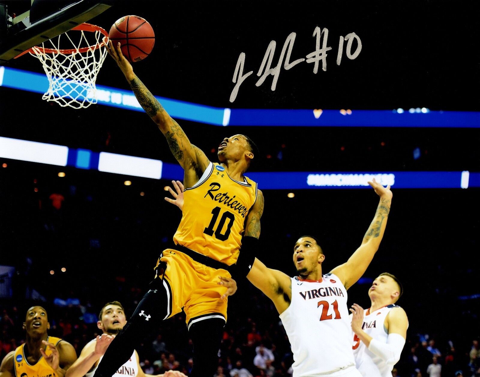 Jairus Lyles UMBC Signed 11x14 Photo Poster painting Will Pass PSA COA Auto Retrievers NCAA RC