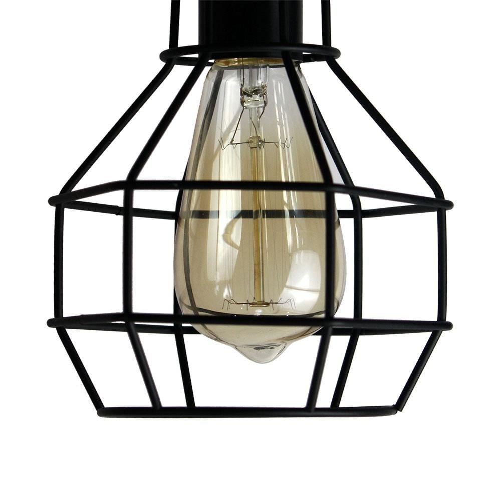 modern cage pendant light iron minimalist retro Scandinavian loft ...