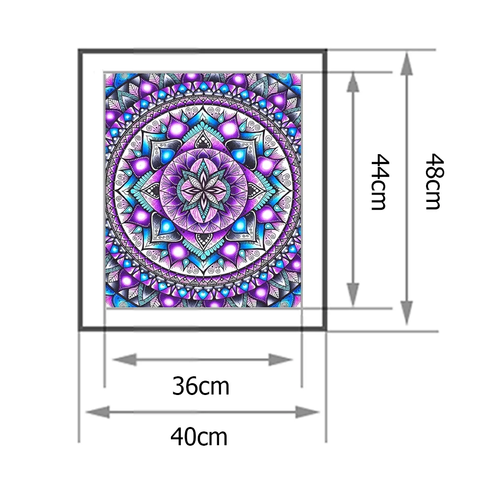 11ct Stamped Cross Stitch - Mandala Flower(40*48cm)