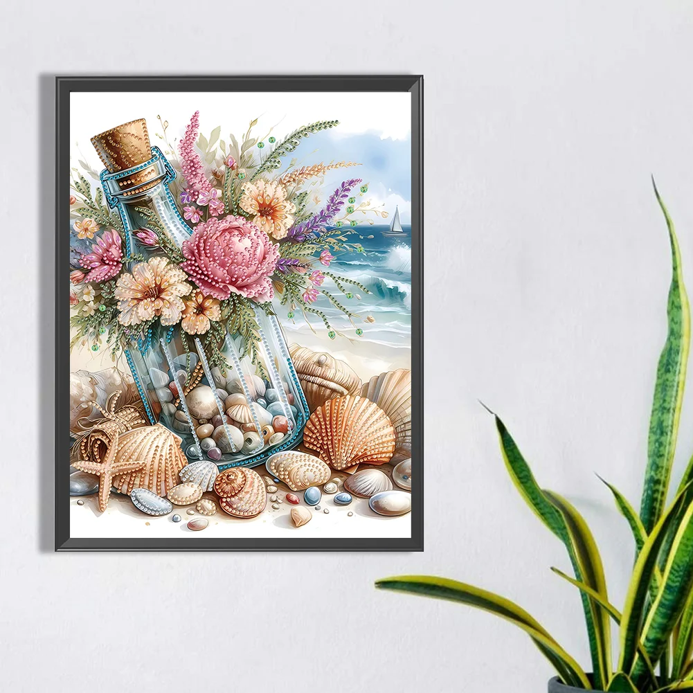 Diamond Painting - Partial Special Shaped Drill - Seashell(Canvas|30*40cm)