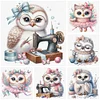 (Multi-Style) Sewing Machine Owl-11CT Stamped Cross Stitch 40*40cm/15.75*15.75in
