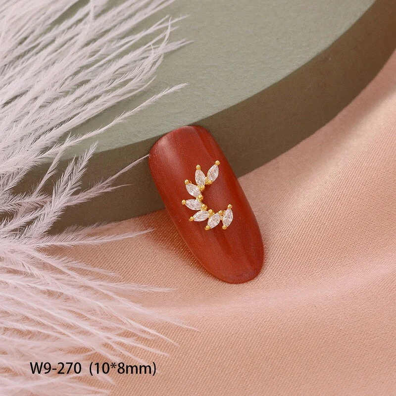 2pcs 2021 New 3D Metal Zircon Nail Art Jewelry Top Zircon Crystal Manicure Zircon Diamond Pendant Japanese Nail Decoration