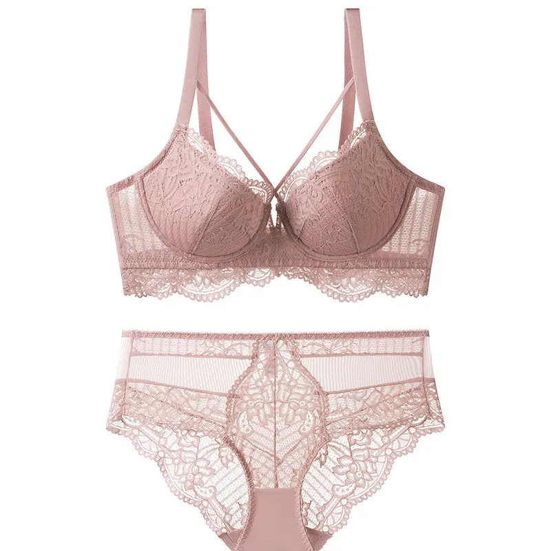 Churchf Pure Bra Sexy Lace Underwear Set Of Ladies Thinly Gathered Bra Set