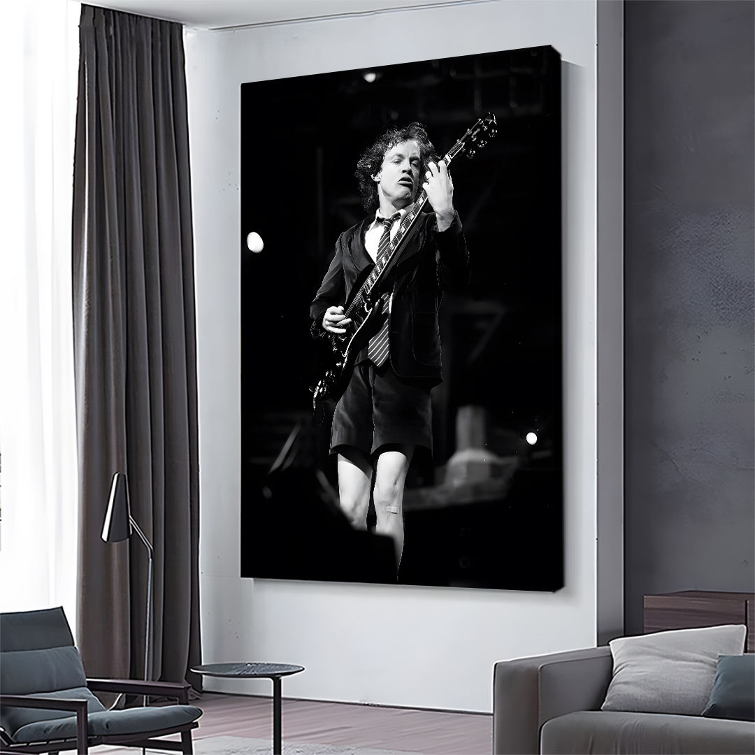 Angus Young AC/DC Canvas Wall Art