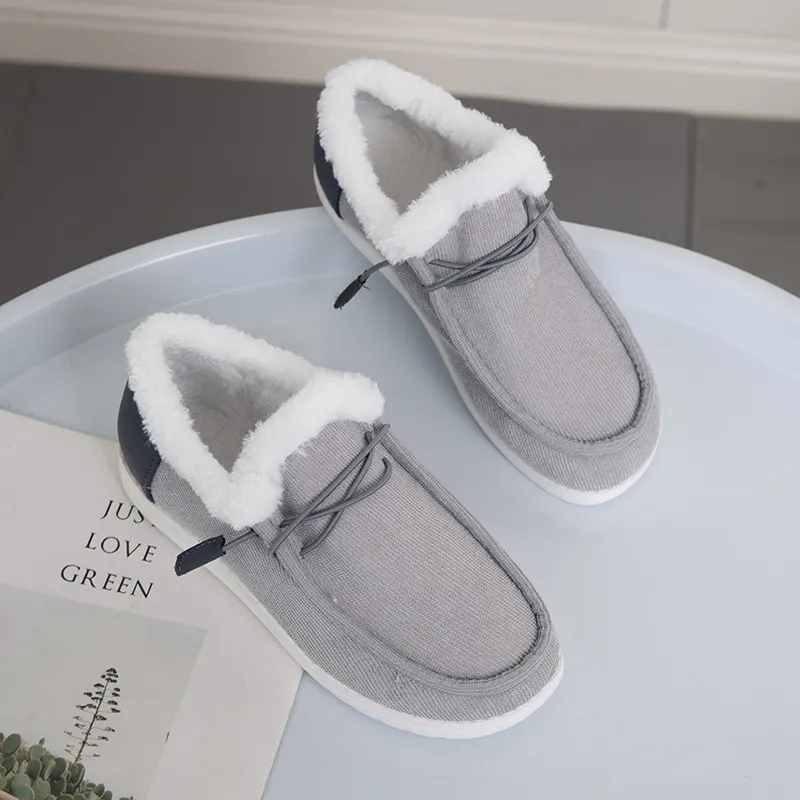 Breakj Breakj Women's Large Autumn And Winter New Thick Bottom Plus Velvet Thick Warm Cotton Shoes Casual Flat Cotton Shoes
