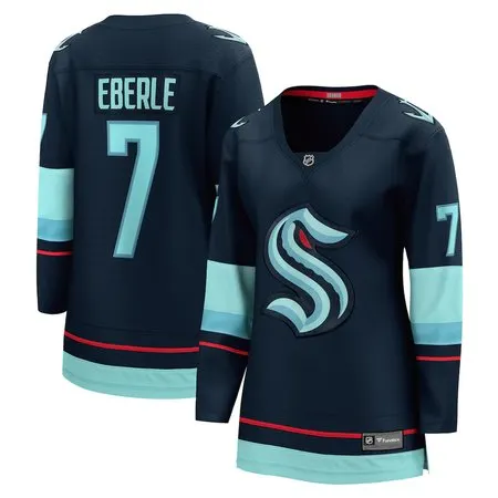 Women's Seattle Kraken #7 Jordan Eberle  Navy Home Player Jersey