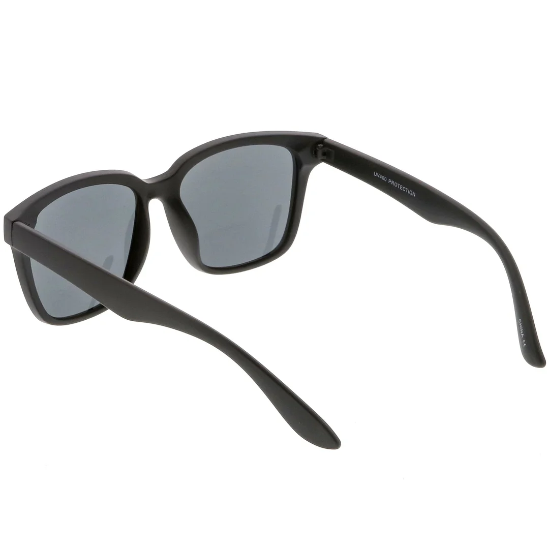 Large Horn Rimmed glasses Wide Arms Square Lens 57mm