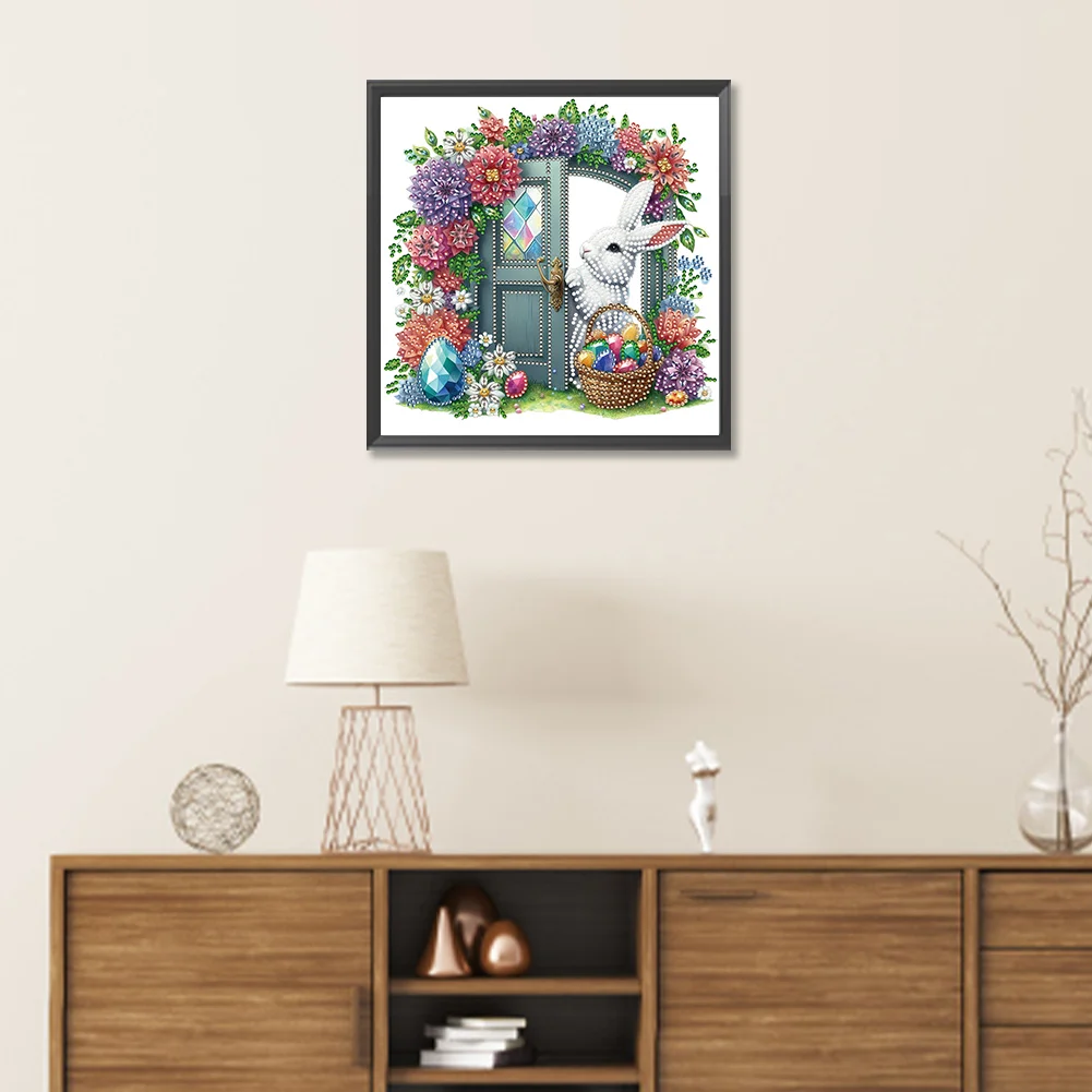 Diamond Painting - Partial Special Shaped Drill - Garden Rabbit(Canvas|30*30cm)