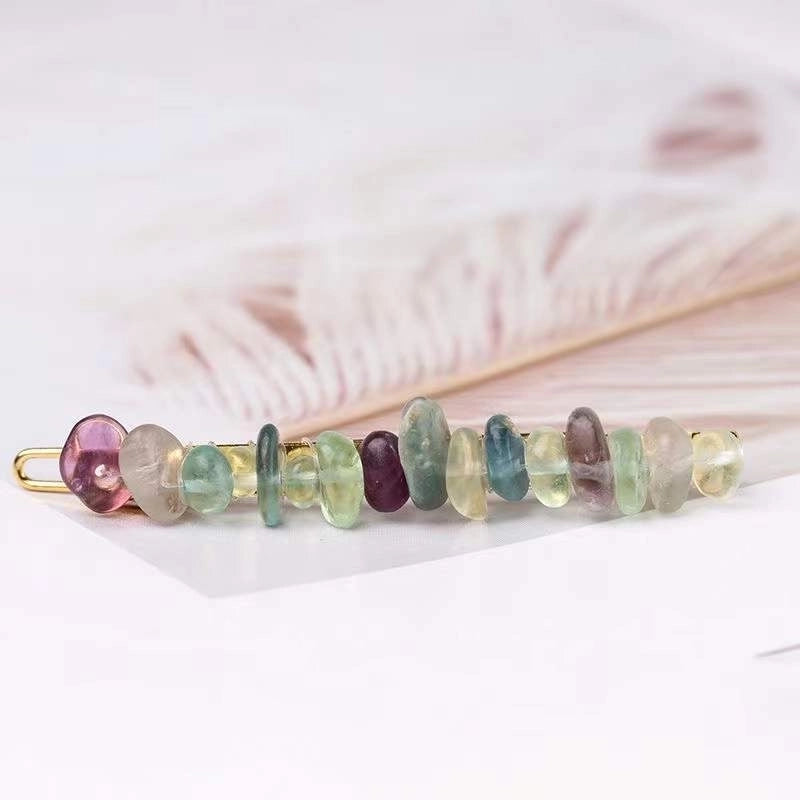 Women’s Retro Geometric Natural Crystal Hair Clip