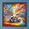 Instrument de musique color&eacute; tambour set-perceuse ronde peinture diamant-40 * 40cm